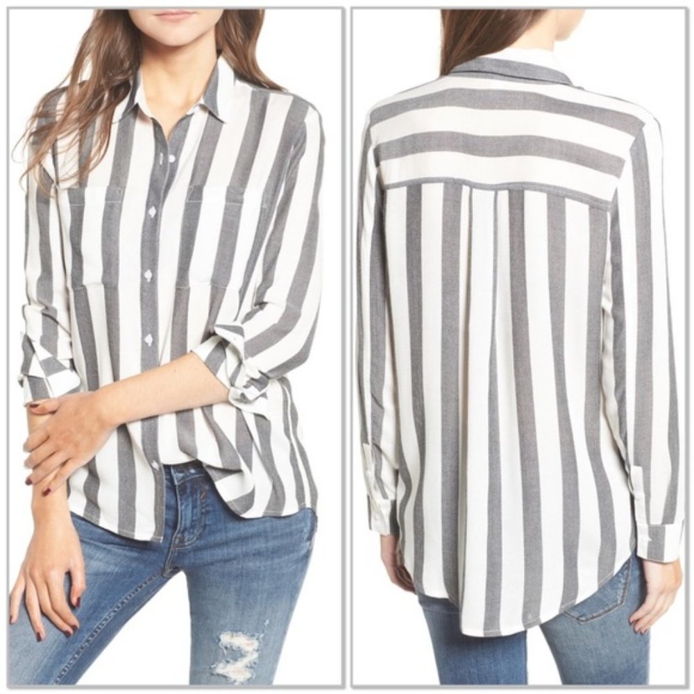 BP Striped Perfect Shirt Button Down Utility